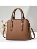 Faux Leather Satchel Bag 